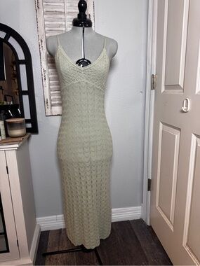 Hollister | Dresses | Hollister Chiffon Open Back Halter Maxi Dress Womens  S Blue Boho Cottagecore | Poshmark